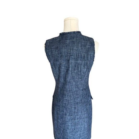 J. McLaughlin- Pia Dress Sleeveless Blue Button-Down Dress Sz 2 - Picture 6 of 9